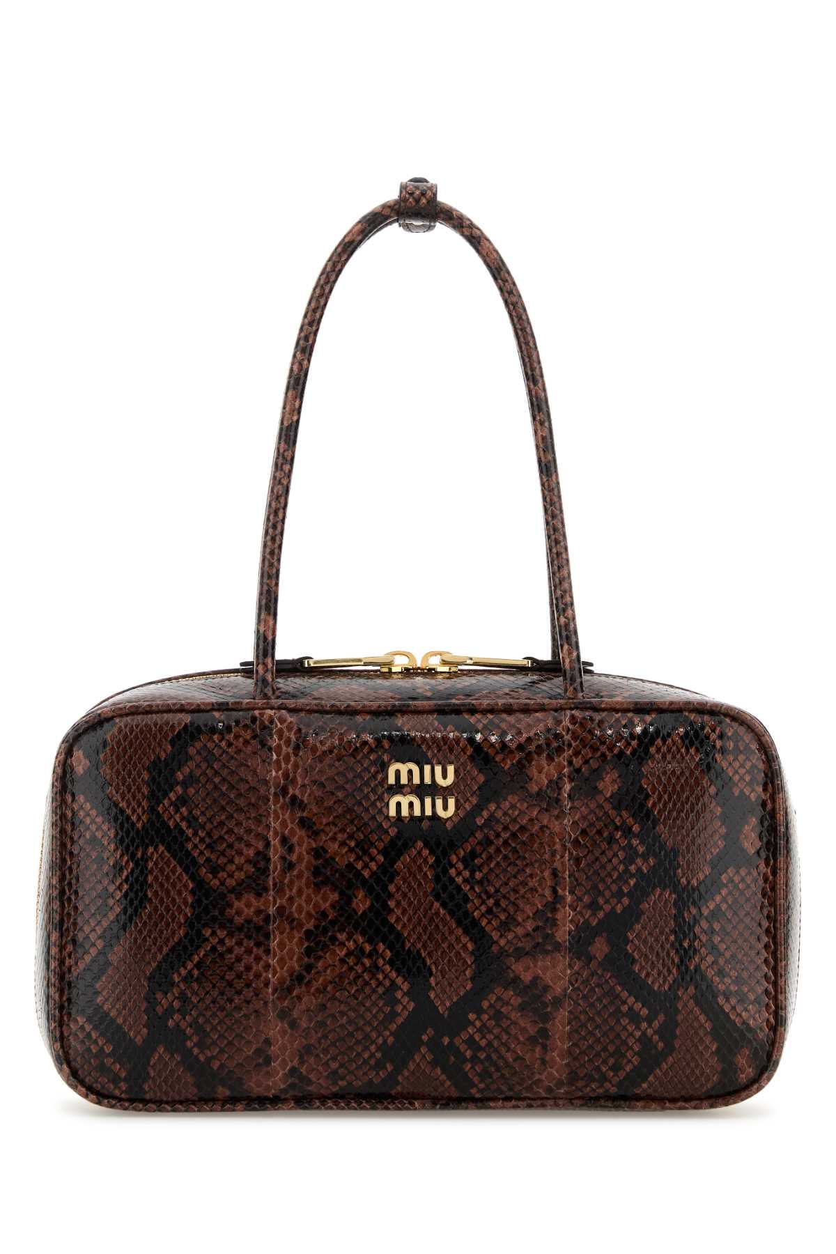 Miu Miu Women Printed Leather Beau Shoulder Bag