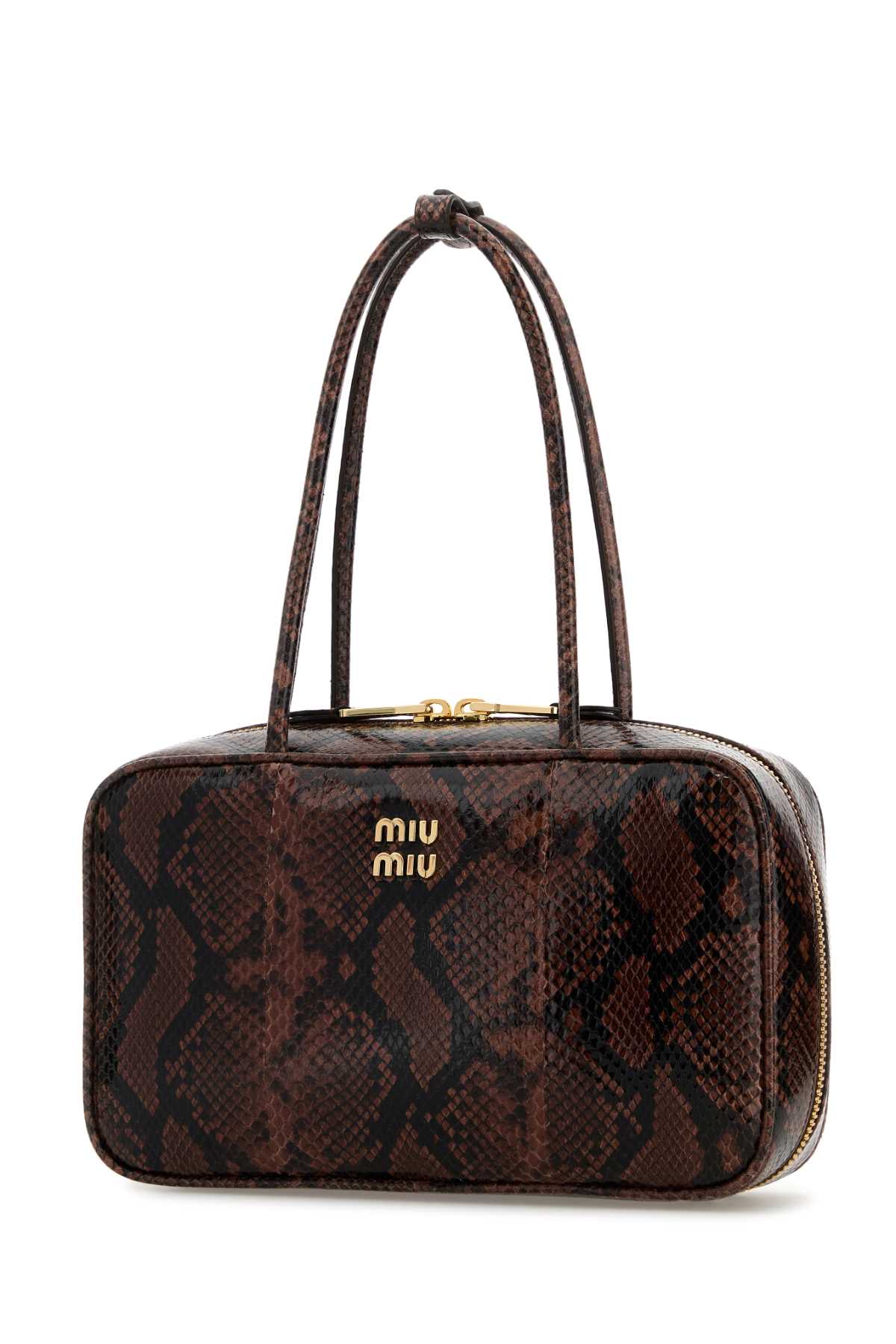 Miu Miu Women Printed Leather Beau Shoulder Bag