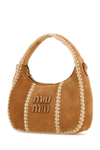 Miu Miu Women Beige Suede Handbag
