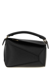 LOEWE Loewe Women Black Leather Mini Puzzle Handbag