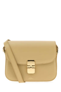 A.P.C. Women Beige Leather Small Grace Crossbody Bag