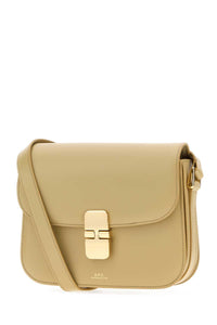 A.P.C. Women Beige Leather Small Grace Crossbody Bag