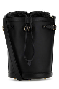 VALENTINO GARAVANI Valentino Garavani Women Black Leather Antibes Bucket Bag
