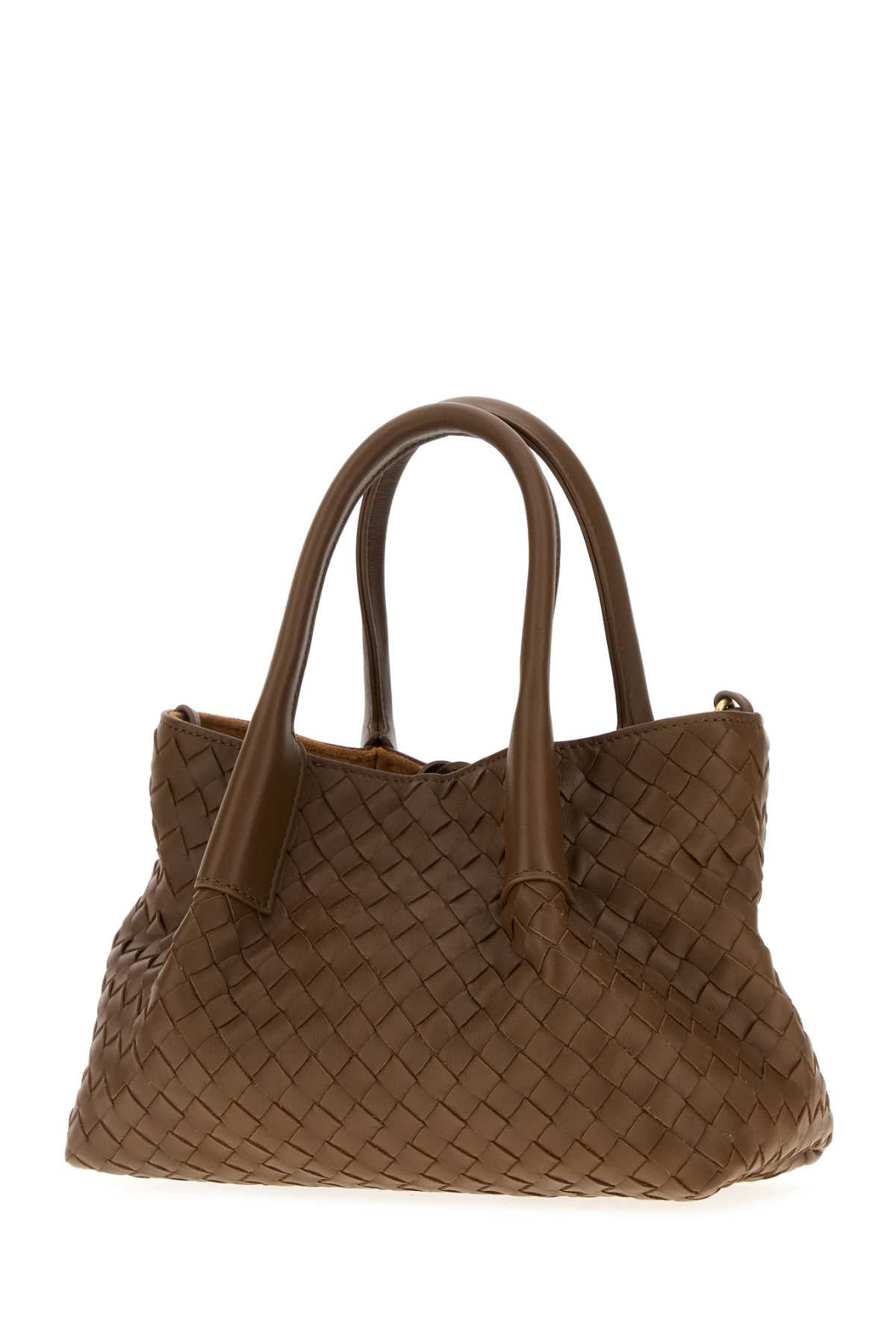 Bottega Veneta Women Brown Leather Small Pinacoteca Shopping Bag