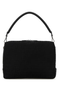 Fendi Men Black Nylon Large Fendi Lui Handbag