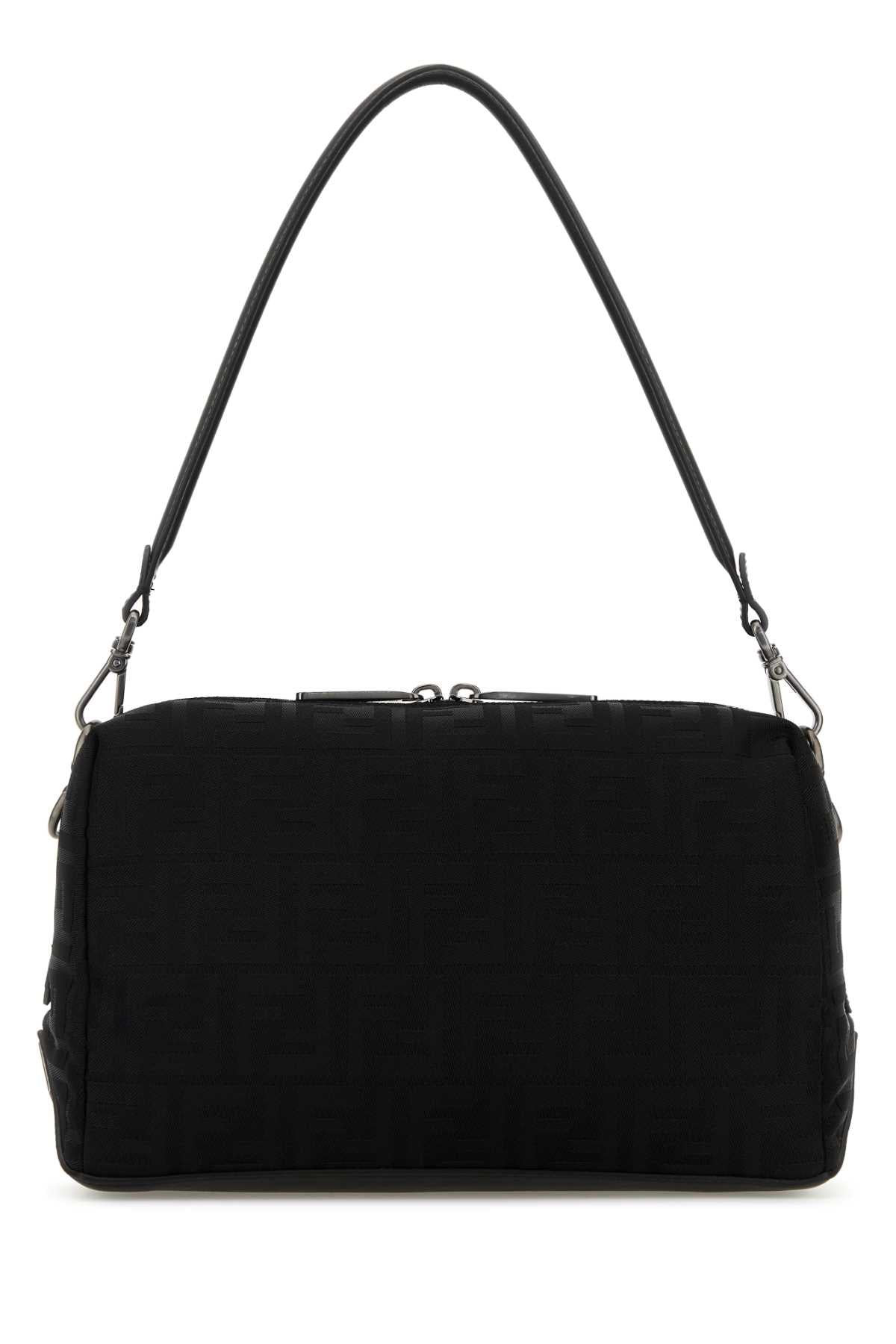 Fendi Men Black Canvas Lui Medium Shoulder Bag