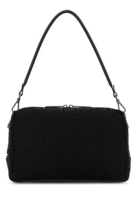 Fendi Men Black Canvas Lui Medium Shoulder Bag