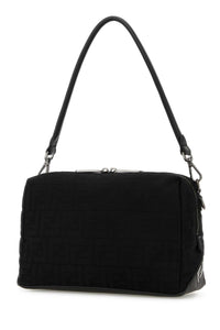 Fendi Men Black Canvas Lui Medium Shoulder Bag