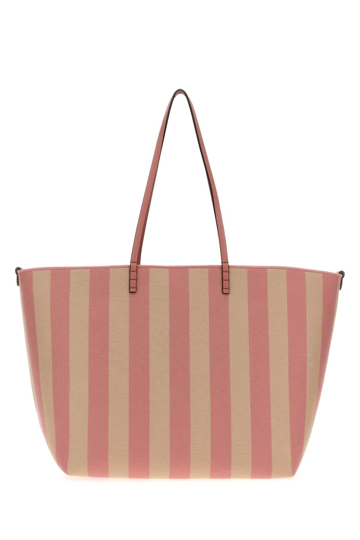 Fendi Women Embroidered Canvas Reversible Shopping Bag