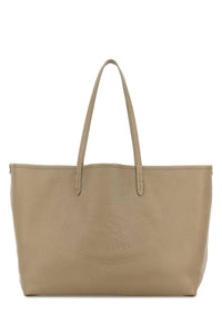 Burberry Women Cappuccino Leather Shopping Bag