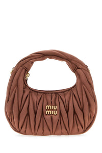 Miu Miu Women Antiqued Pink Satin Mini Wander Handbag