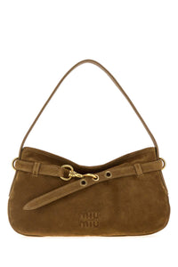 Miu Miu Women Biscuit Suede Avenue Shoulder Bag