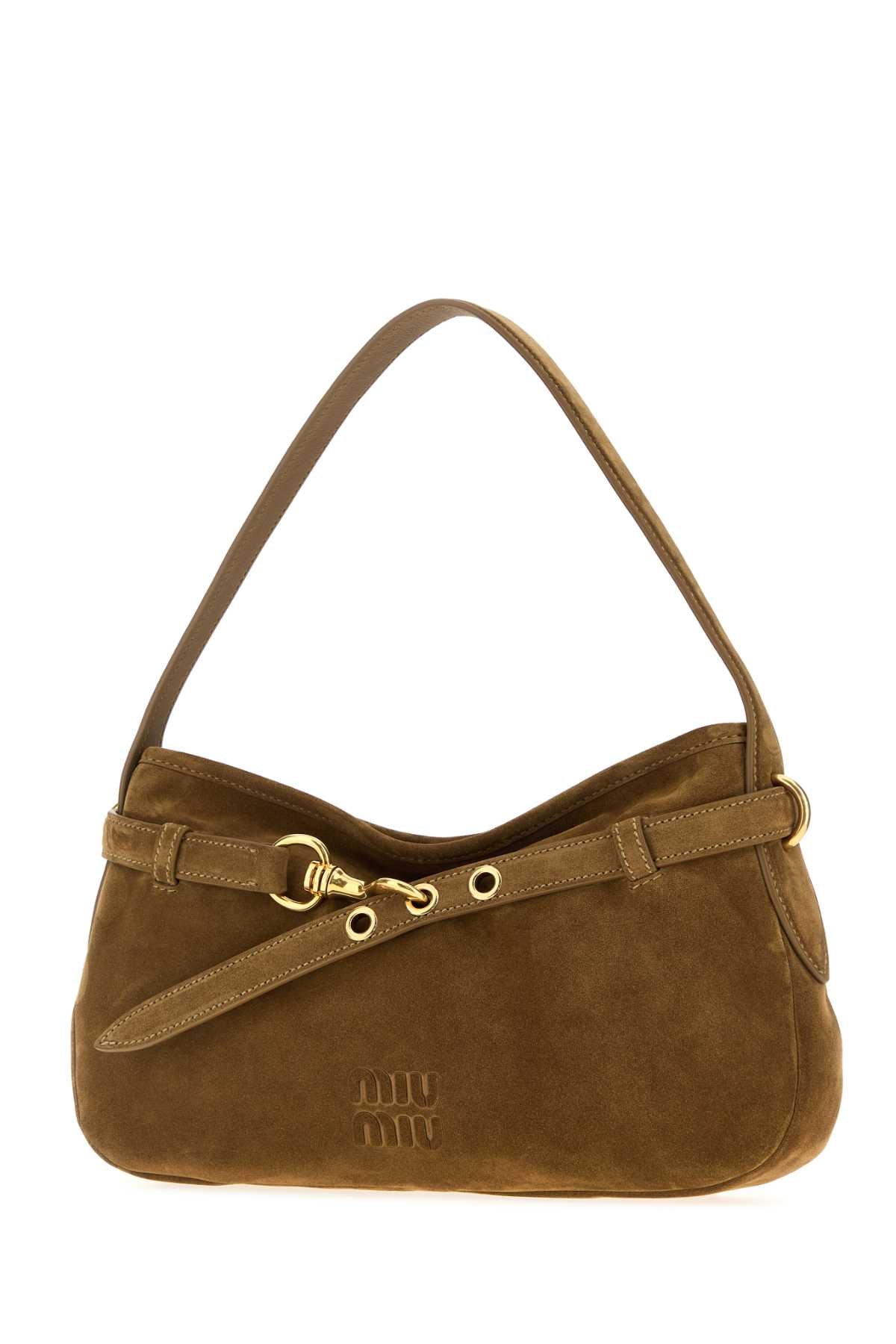 Miu Miu Women Biscuit Suede Avenue Shoulder Bag