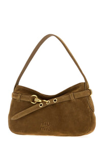 Miu Miu Women Biscuit Suede Avenue Shoulder Bag