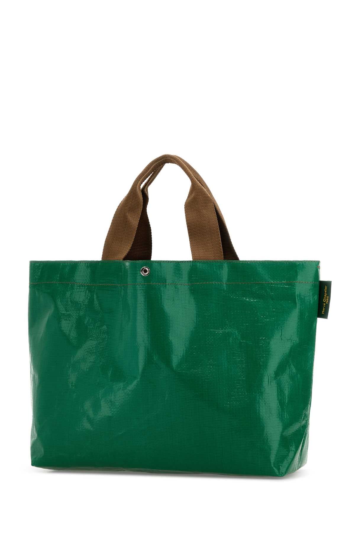 Herve' Chapelier Women Grass Green Canvas 2012Pp Shopping Bag