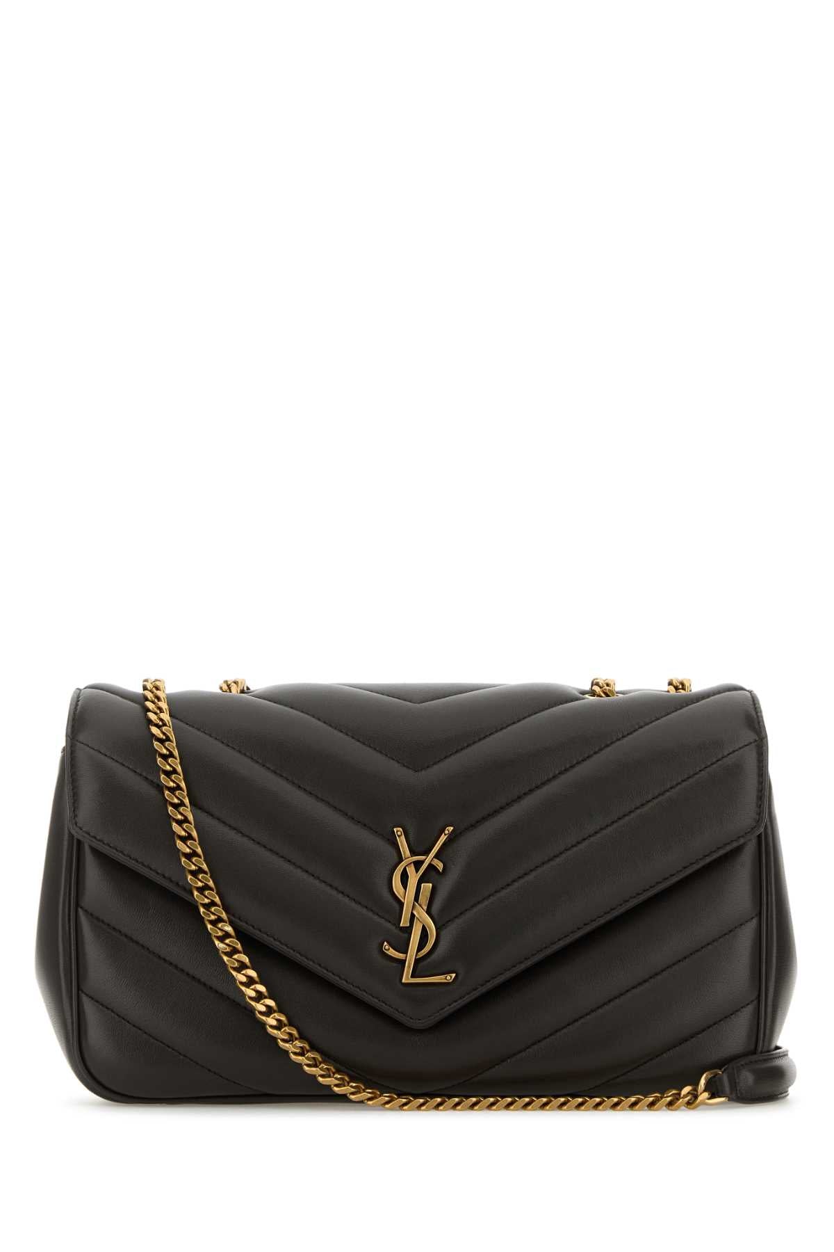 SAINT LAURENT Saint Laurent Women Dark Brown Leather Medium Loulou Shoulder Bag