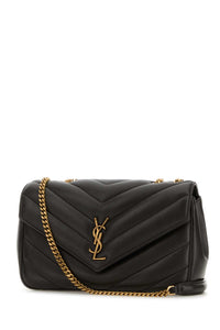 SAINT LAURENT Saint Laurent Women Dark Brown Leather Medium Loulou Shoulder Bag