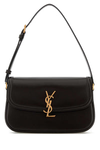 Saint Laurent Women Dark Brown Leather Solferino Shoulder Bag