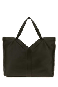 Saint Laurent Men Mud Leather Oversize Shopping Bag