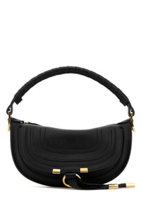 Chloe Women Black Leather Mini Marcie Shoulder Bag