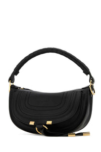 Chloe Women Black Leather Mini Marcie Shoulder Bag