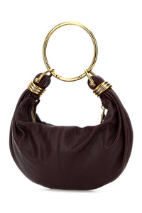 Chloe Women Aubergine Leather Small Bracelet Handbag