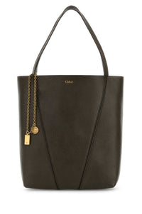 CHLOE Chloe Women Mud Leather Spin Shopping Bag