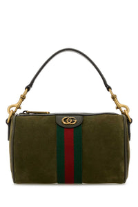 Gucci Men Olive Green Suede Mini Ophidia Handbag