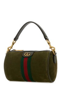 Gucci Men Olive Green Suede Mini Ophidia Handbag