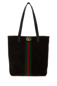 Gucci Men Black Suede Ophidia Shopping Bag