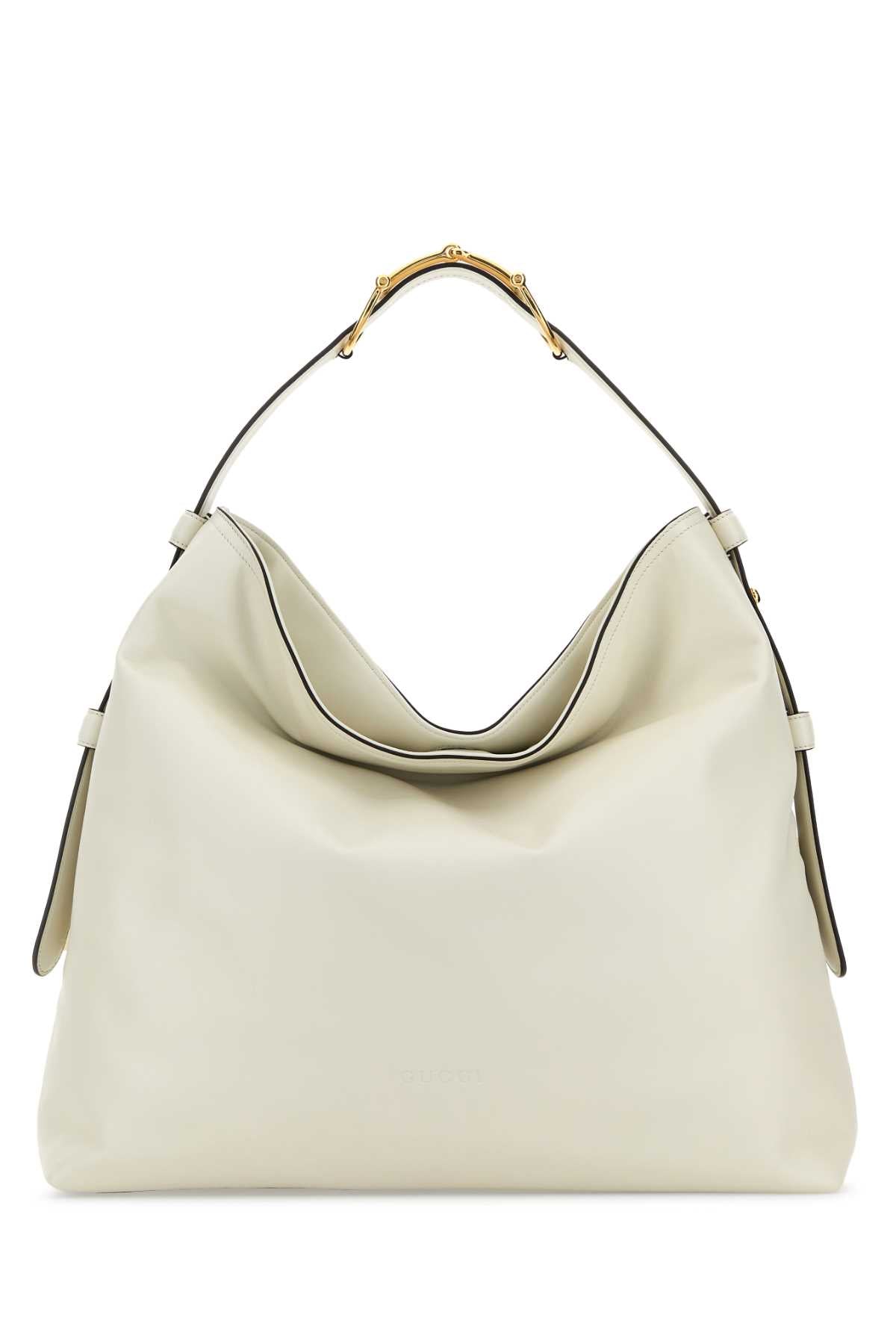 Gucci Women White Leather Large Gucci Beatrix Shopping Bag