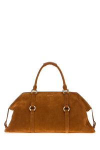 Alexander Mcqueen Men Caramel Suede Farringdon Maxi Handbag