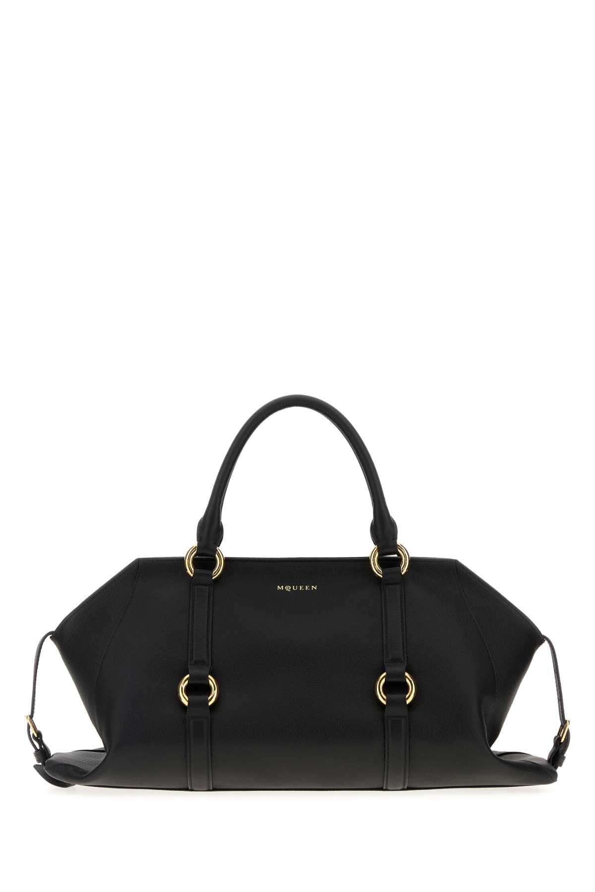 ALEXANDER MCQUEEN Alexander Mcqueen Women Black Leather Medium Farringdon Handbag