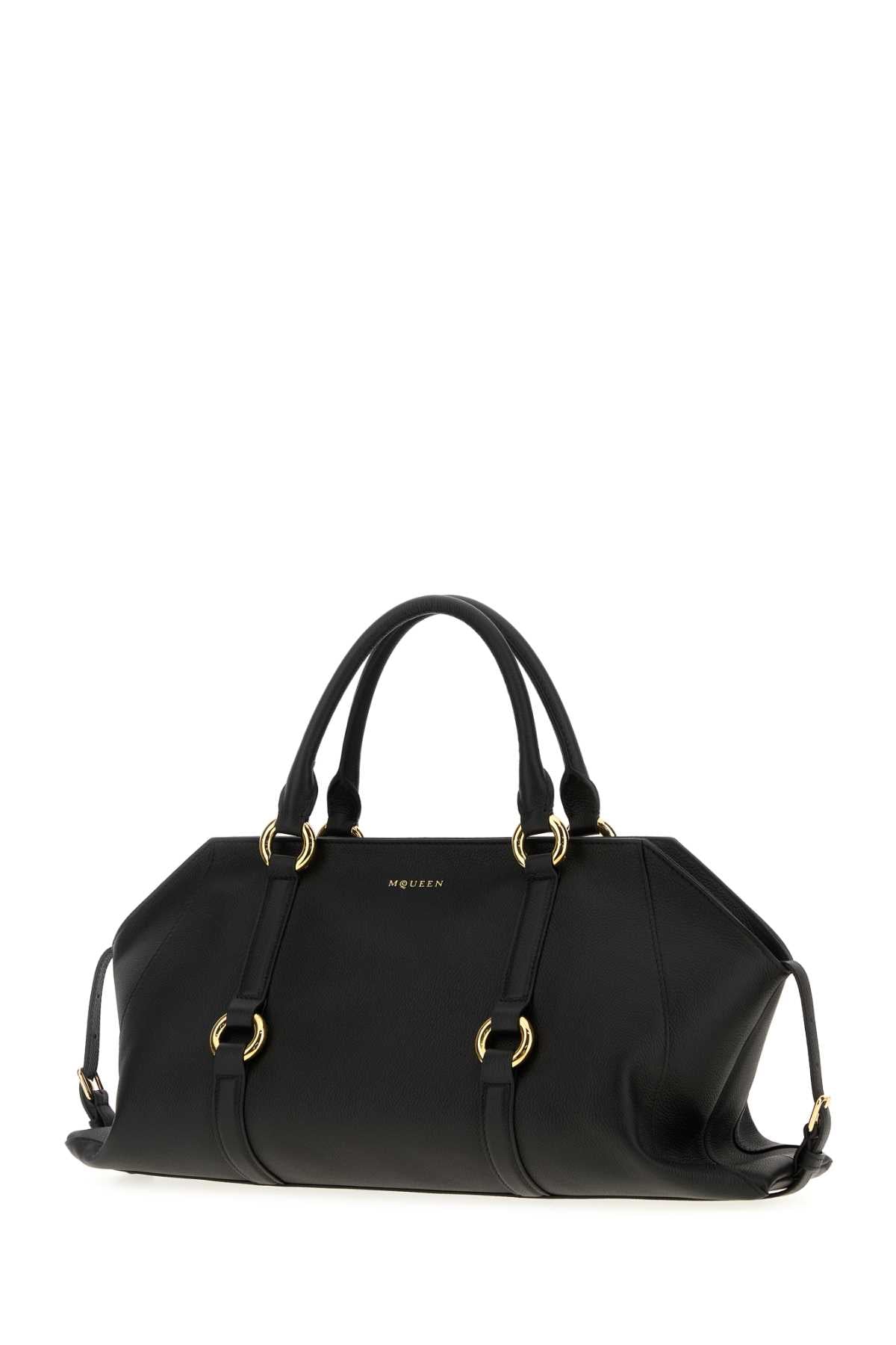 ALEXANDER MCQUEEN Alexander Mcqueen Women Black Leather Medium Farringdon Handbag