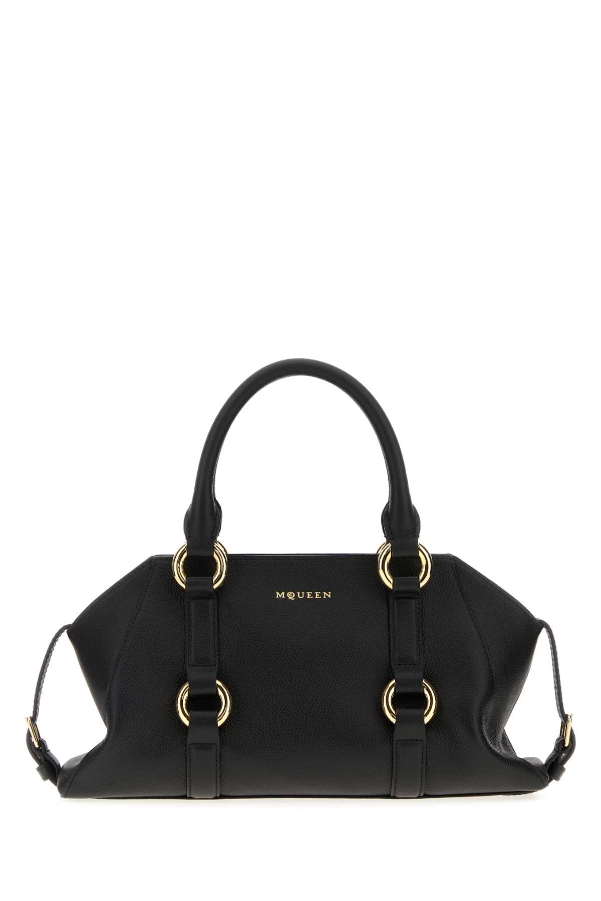 ALEXANDER MCQUEEN Alexander Mcqueen Women Black Leather Small Farringdon Handbag