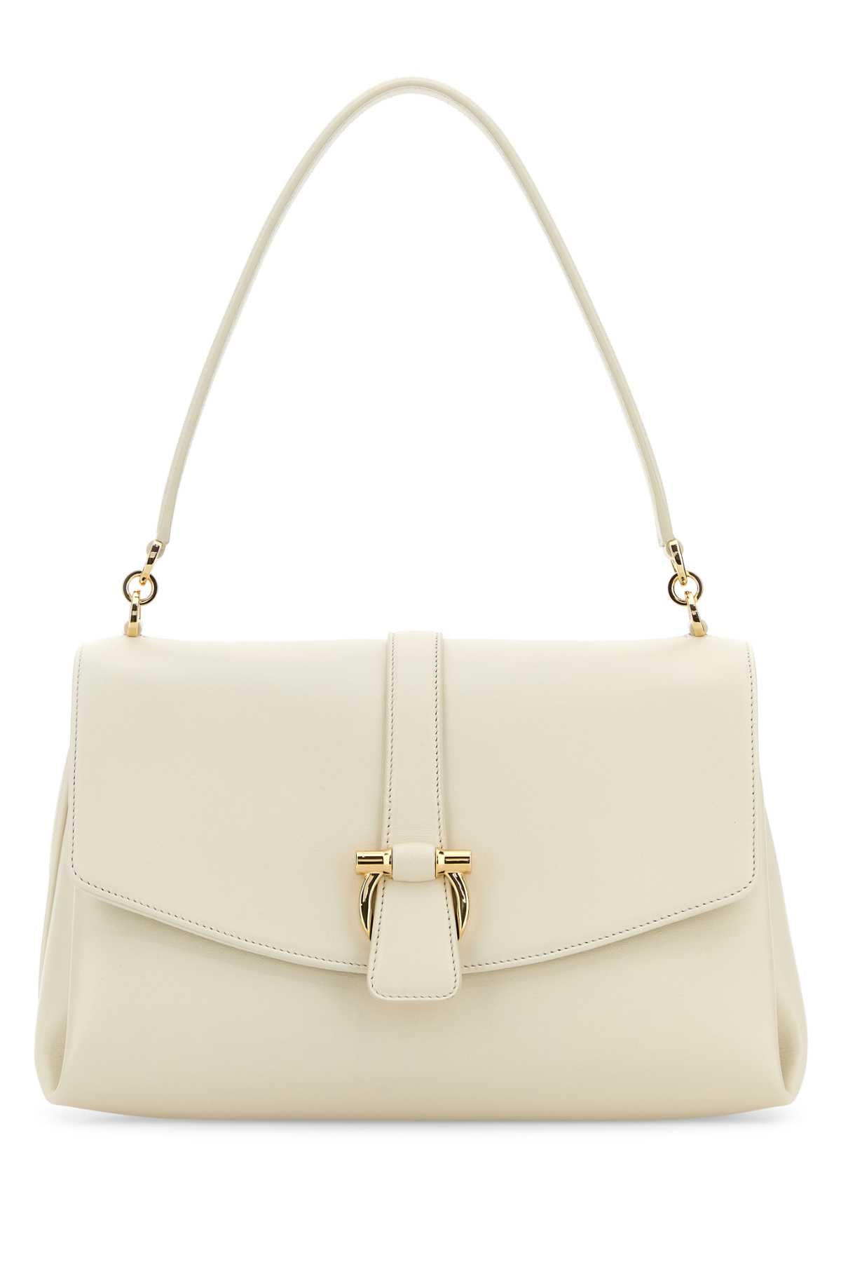SALVATORE FERRAGAMO Salvatore Ferragamo Women Ivory Leather Shoulder Bag