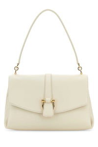 SALVATORE FERRAGAMO Salvatore Ferragamo Women Ivory Leather Shoulder Bag
