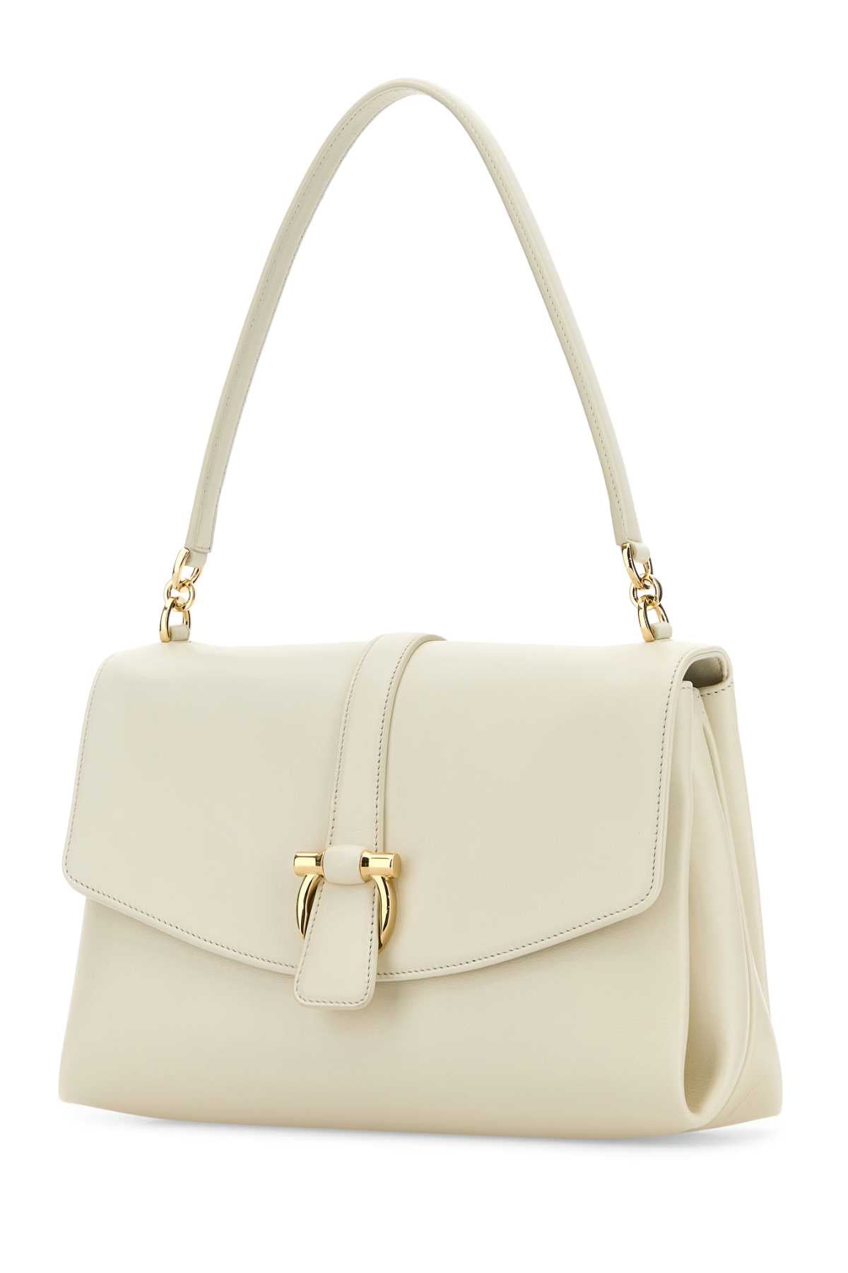 SALVATORE FERRAGAMO Salvatore Ferragamo Women Ivory Leather Shoulder Bag