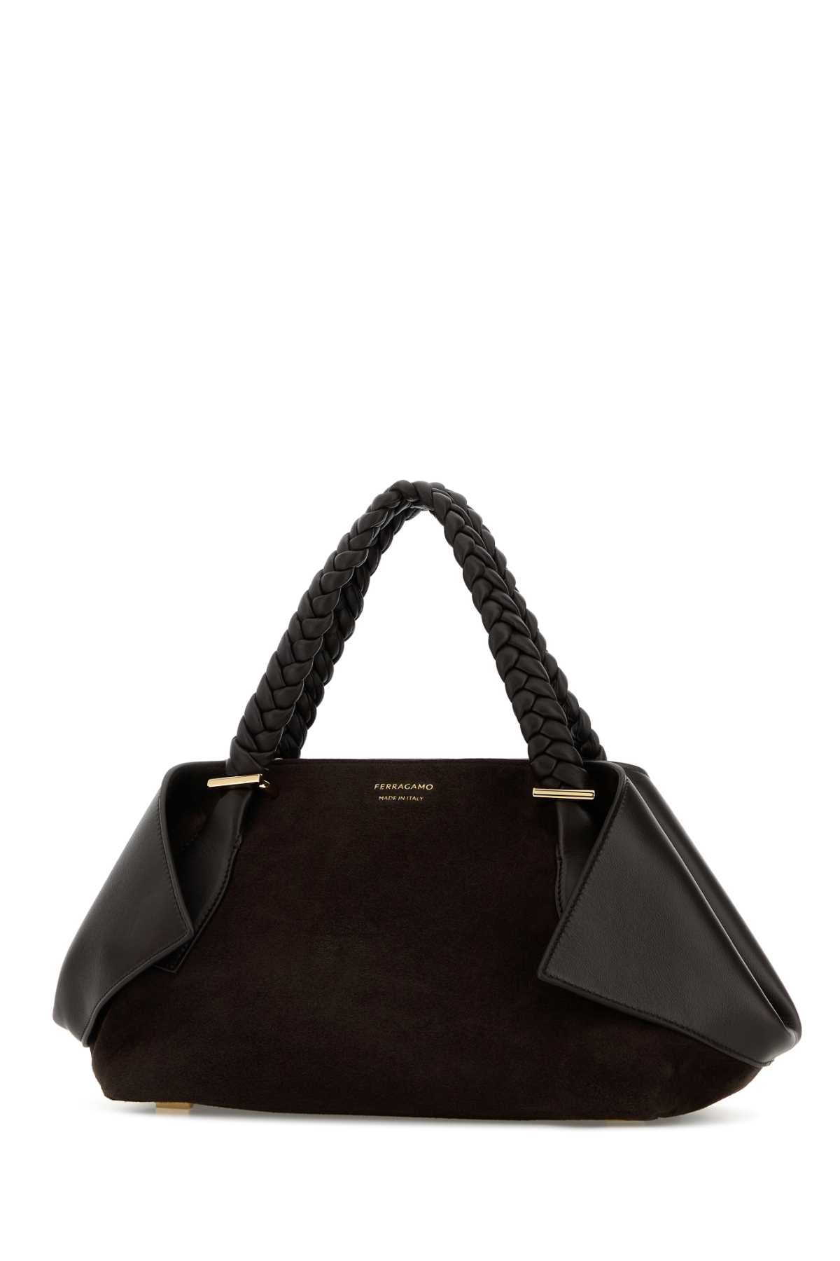 SALVATORE FERRAGAMO Salvatore Ferragamo Women Dark Brown Suede Handbag