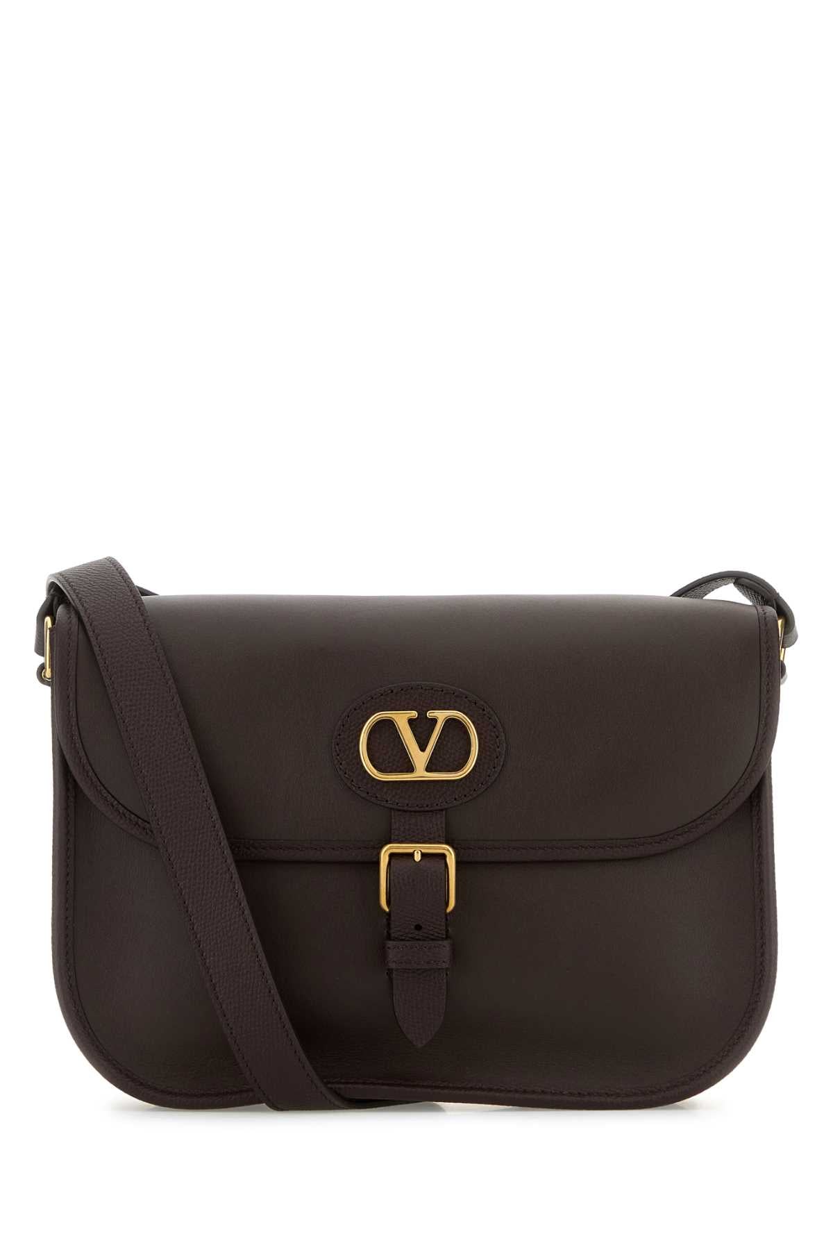 Valentino Garavani Men Chocolate Leather Antibes Crossbody Bag