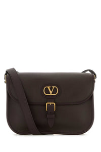 Valentino Garavani Men Chocolate Leather Antibes Crossbody Bag