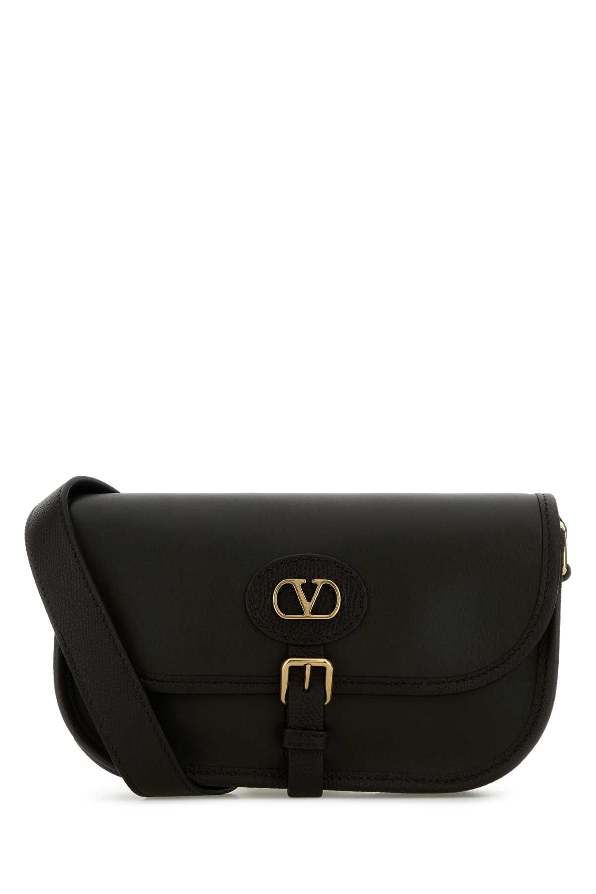 VALENTINO GARAVANI Valentino Garavani Men Black Leather Antibes Crossbody Bag