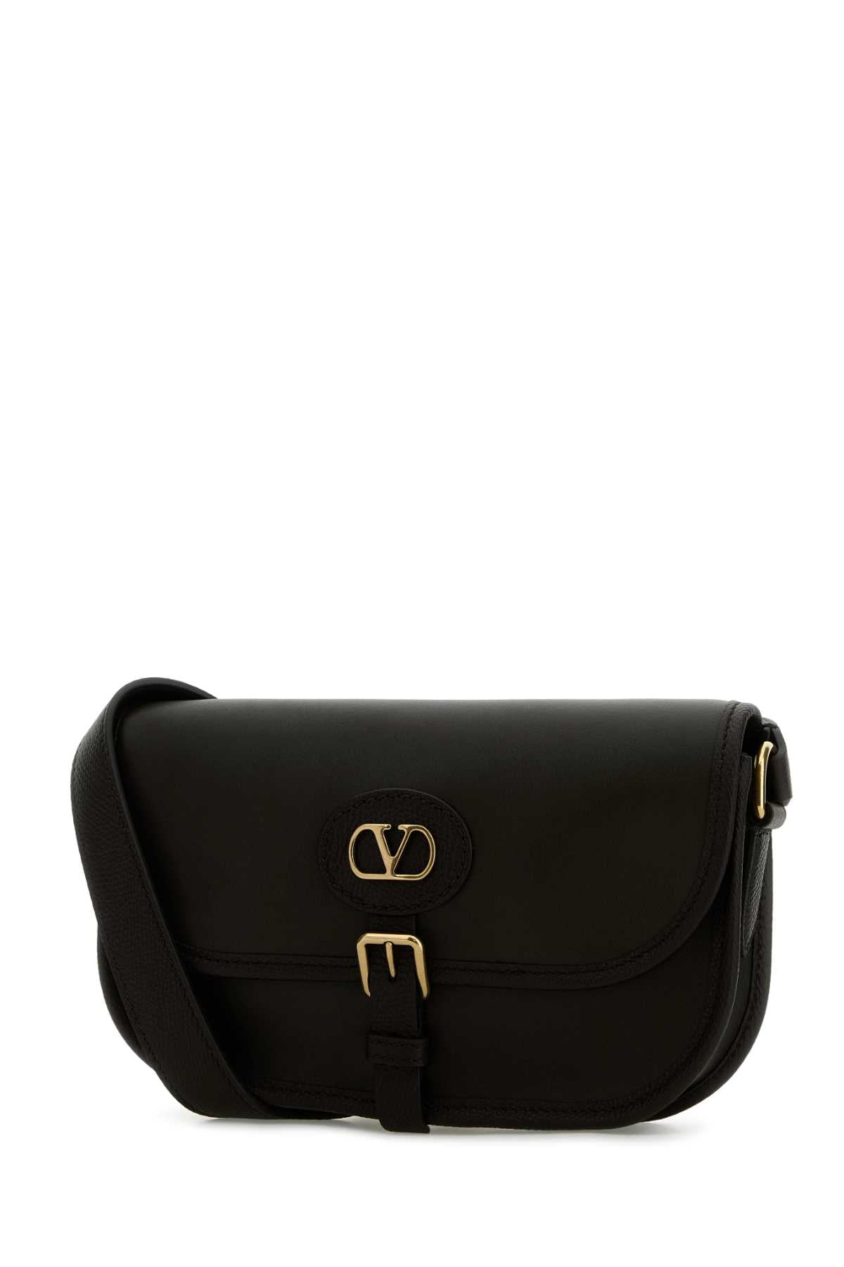 VALENTINO GARAVANI Valentino Garavani Men Black Leather Antibes Crossbody Bag