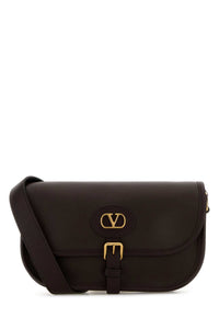 Valentino Garavani Men Brown Leather Antibes Crossbody Bag
