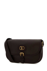Valentino Garavani Men Brown Leather Antibes Crossbody Bag