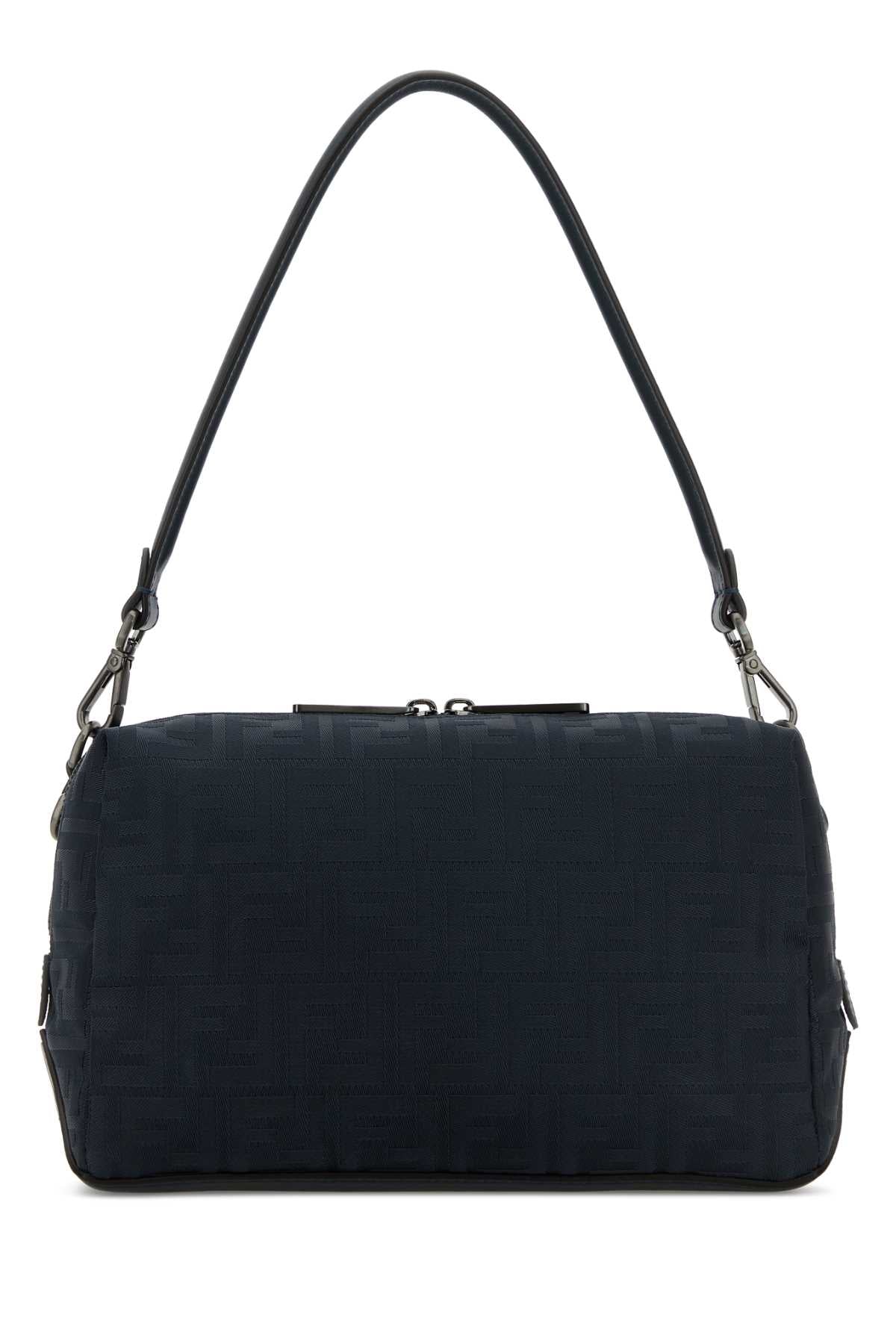 Fendi Men Midnight Blue Canvas Lui Medium Shoulder Bag