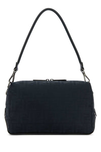 Fendi Men Midnight Blue Canvas Lui Medium Shoulder Bag