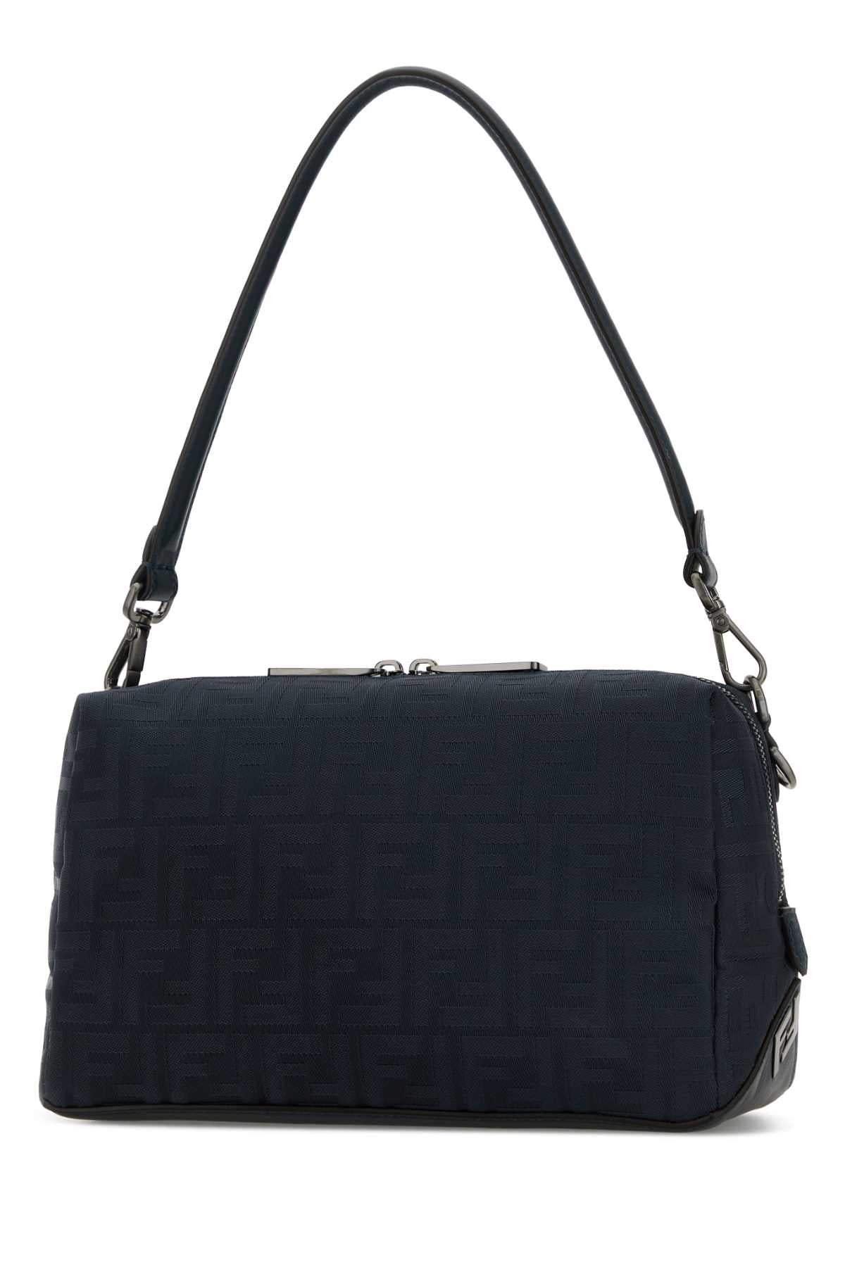 Fendi Men Midnight Blue Canvas Lui Medium Shoulder Bag