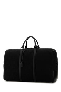 FENDI Fendi Men Black Fabric Large Ff Travel Bag