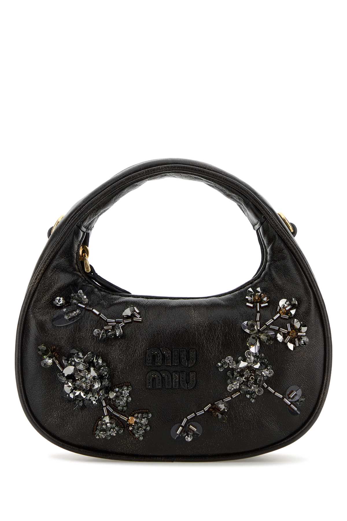 Miu Miu Women Dark Brown Nappa Leather Handbag